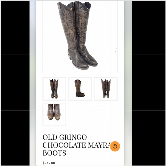 Sold OLD GRINGO NEW! Mayra 18” Tall Knee High Brown Cowgirl Western Boots, 7.5 - Picture 9 of 11